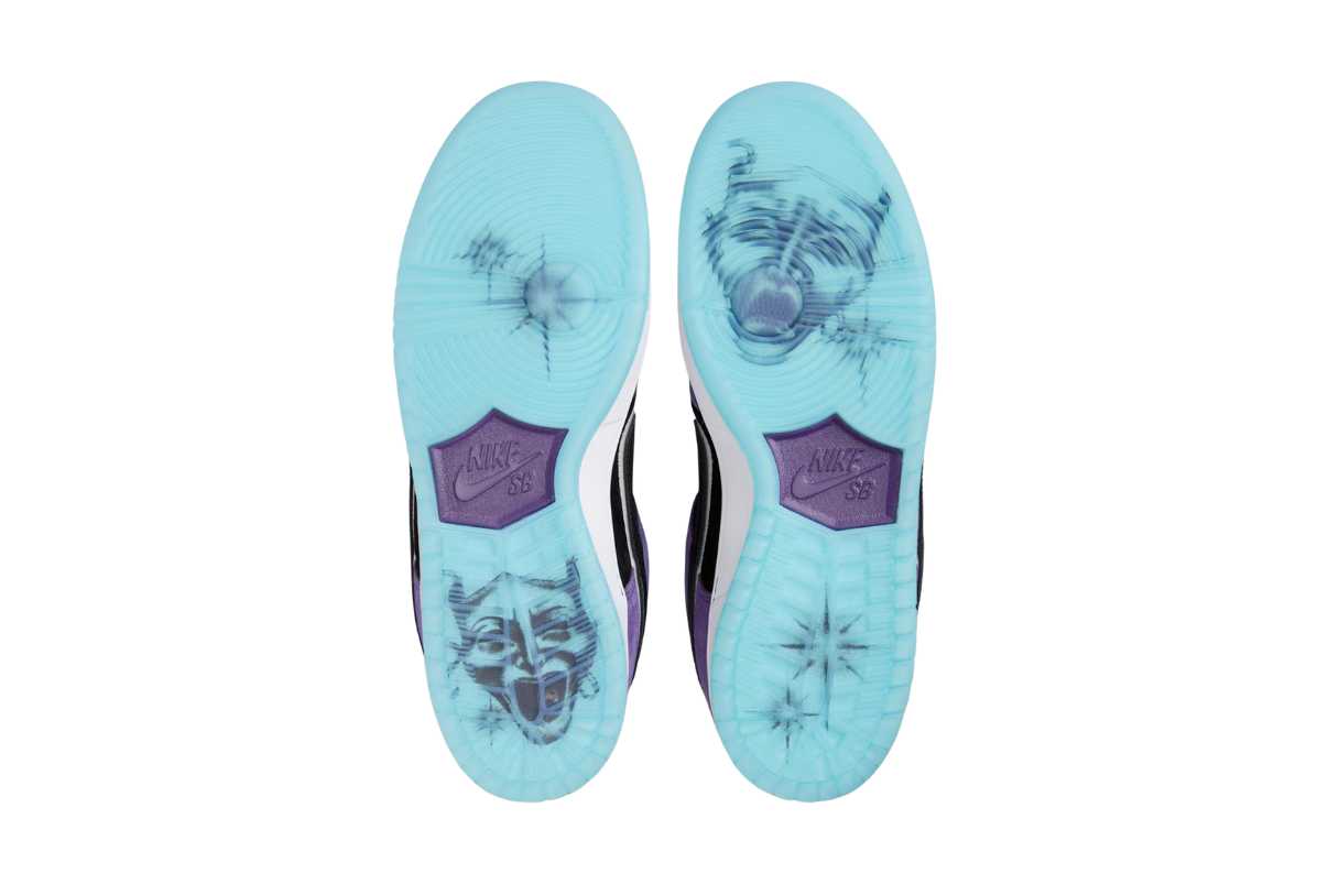 Tênis Nike SB Dunk Low Pro x Hayley Wilson Black and Court Purple Roxo