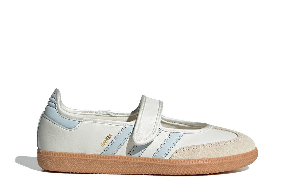 Tênis Adidas Samba Jane White Blue Gum Branco