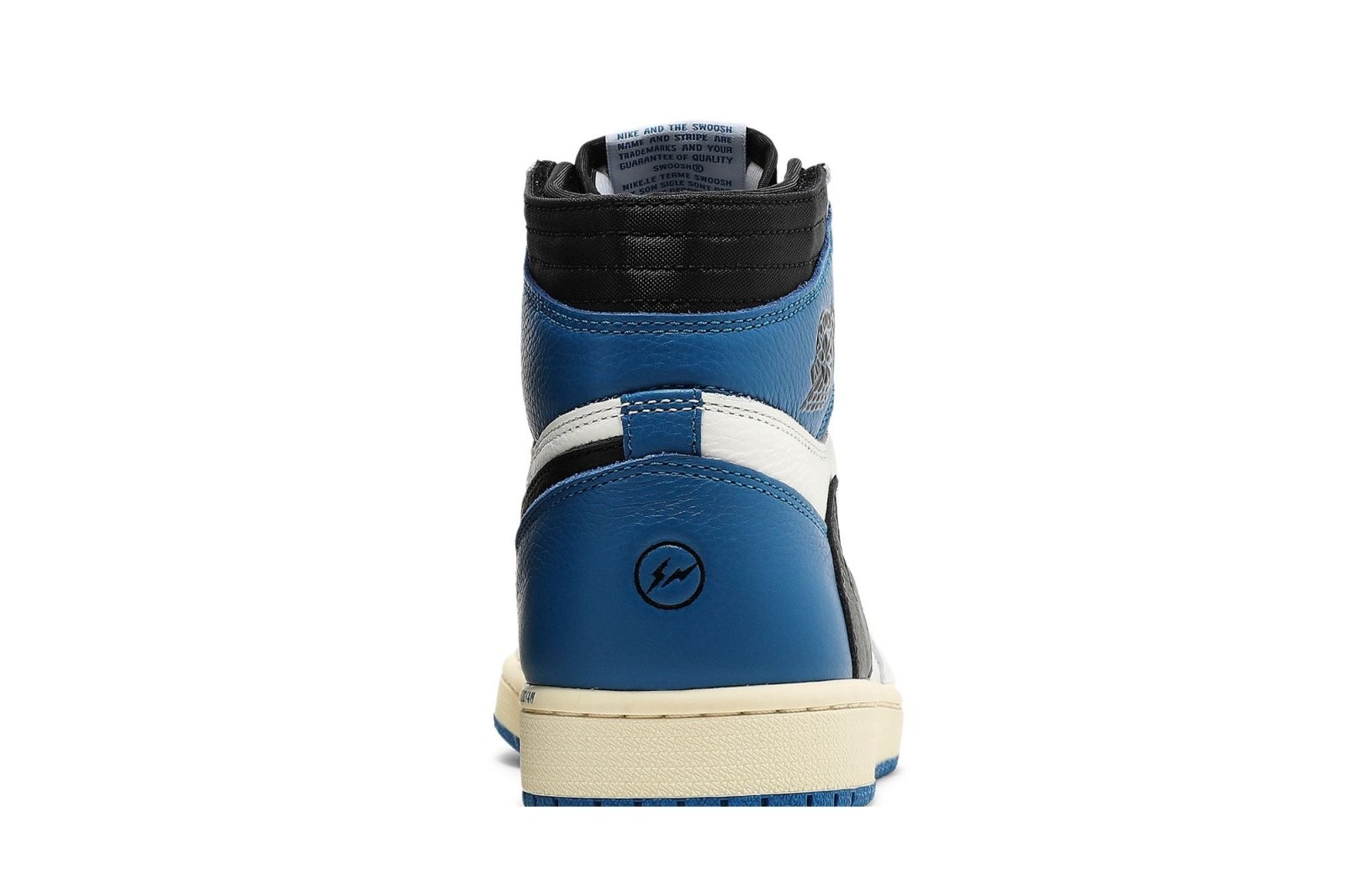Tênis Air Jordan 1 Retro High Fragment Design x Travis Scott Couro Branco Azul