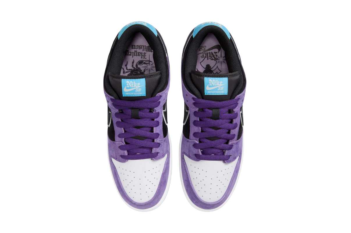 Tênis Nike SB Dunk Low Pro x Hayley Wilson Black and Court Purple Roxo
