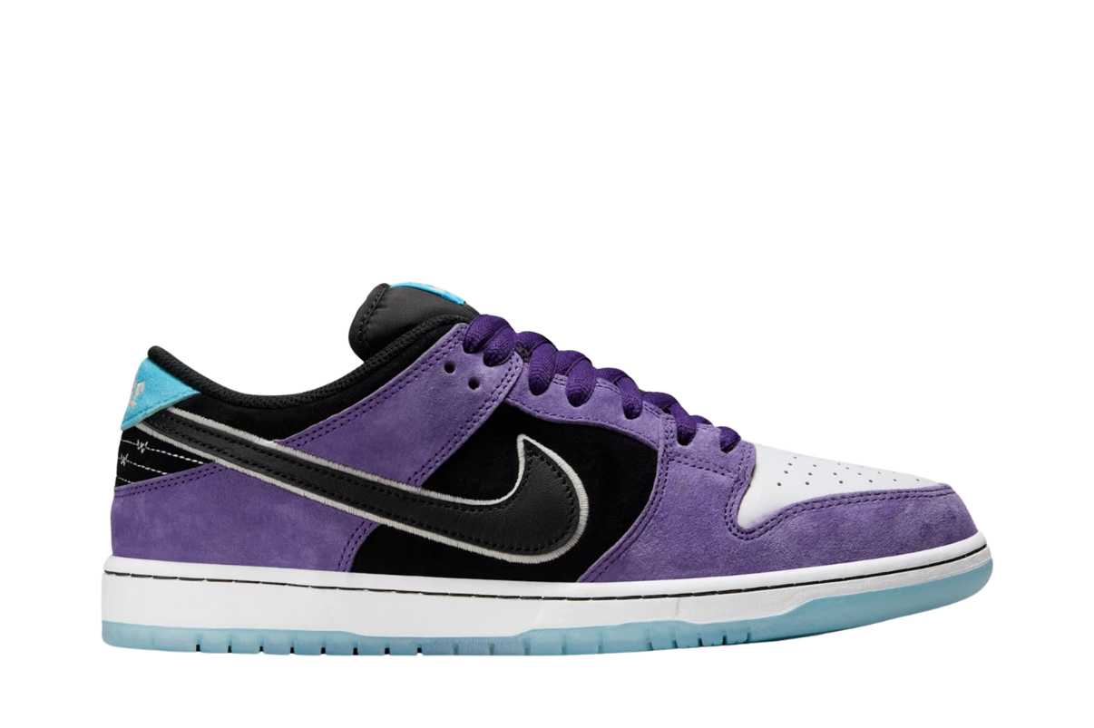 Tênis Nike SB Dunk Low Pro x Hayley Wilson Black and Court Purple Roxo