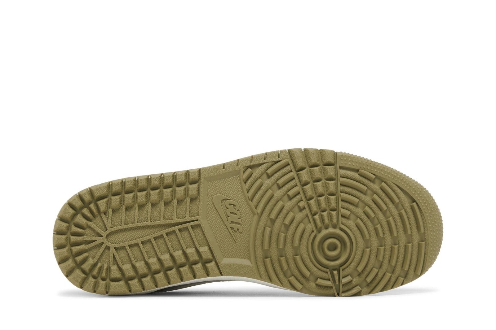 Tênis Travis Scott x Air Jordan 1 Low Golf Neutral Olive Verde
