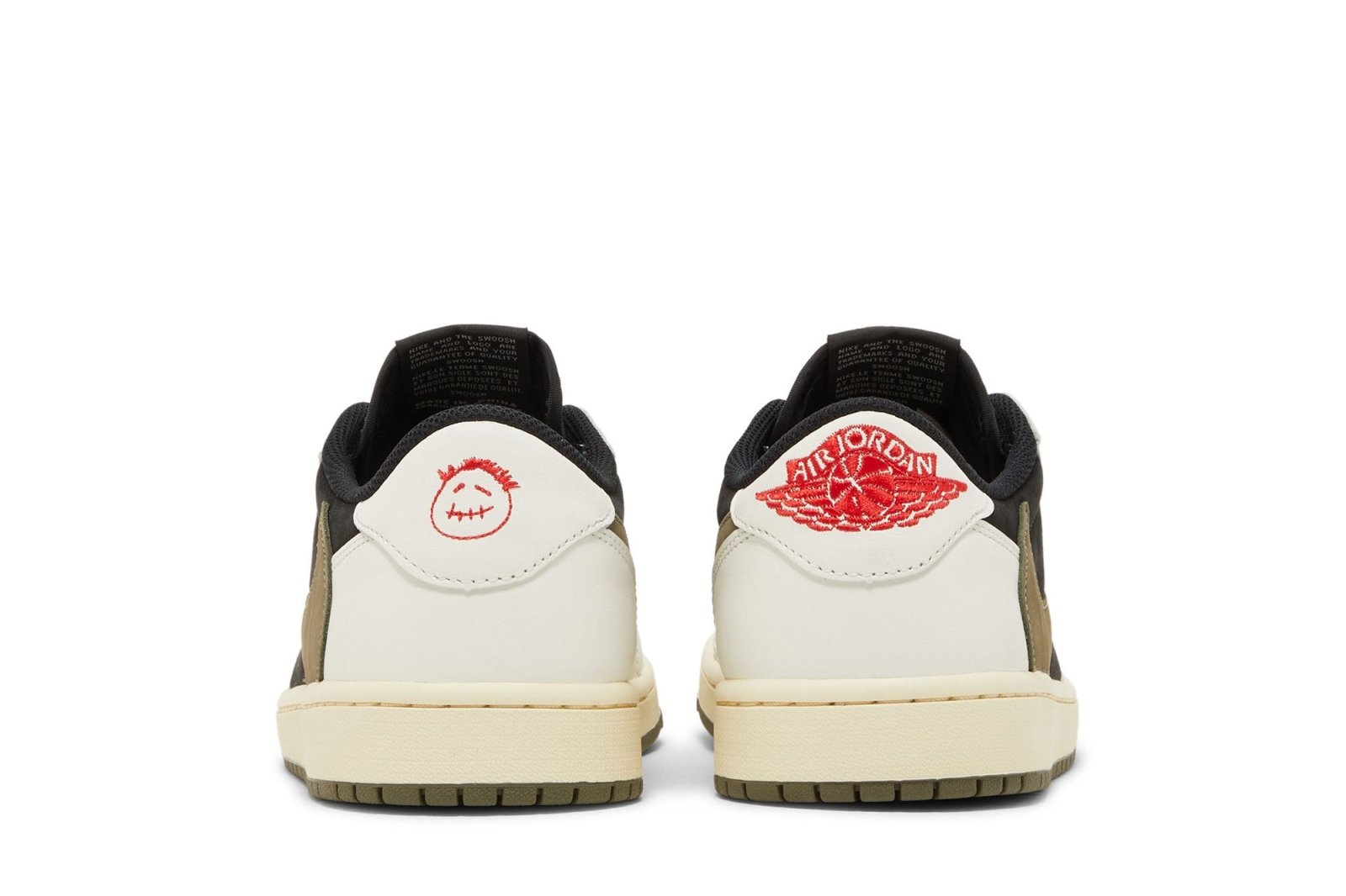 Tênis Travis Scott x Nike Air Jordan 1 Retro Low OG SP Olive Branco