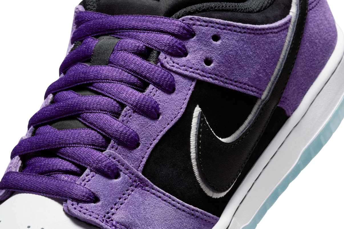 Tênis Nike SB Dunk Low Pro x Hayley Wilson Black and Court Purple Roxo