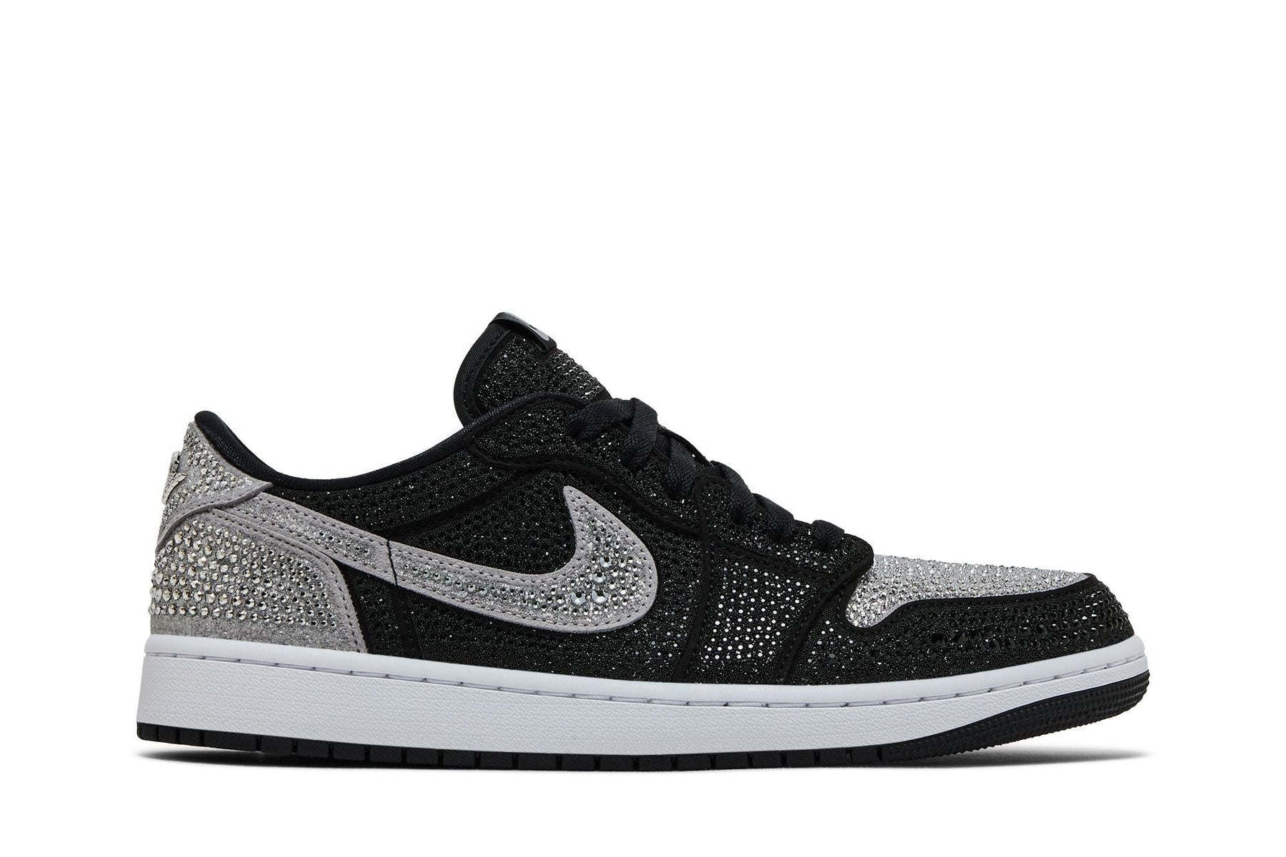 Tênis Swarovski x Air Jordan 1 Retro Low OG 'Shadow' Cinza