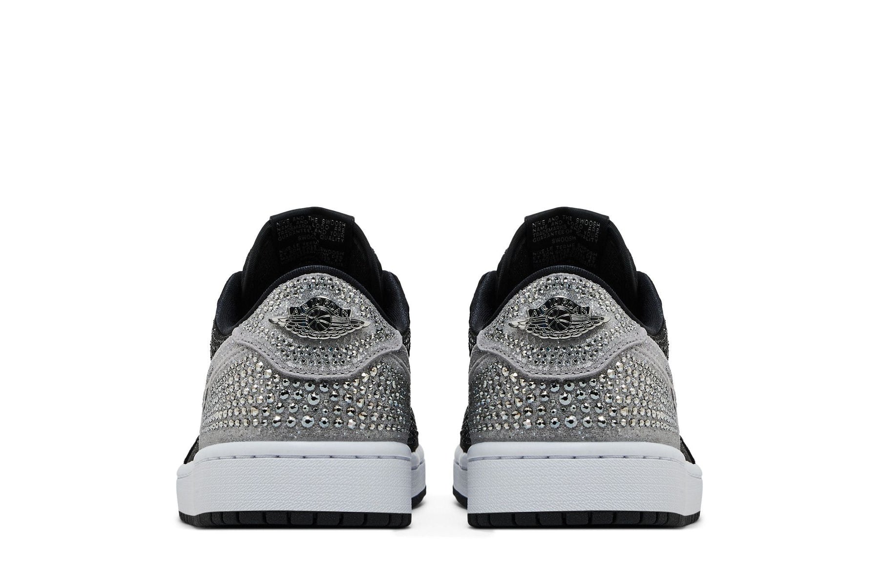 Tênis Swarovski x Air Jordan 1 Retro Low OG 'Shadow' Cinza