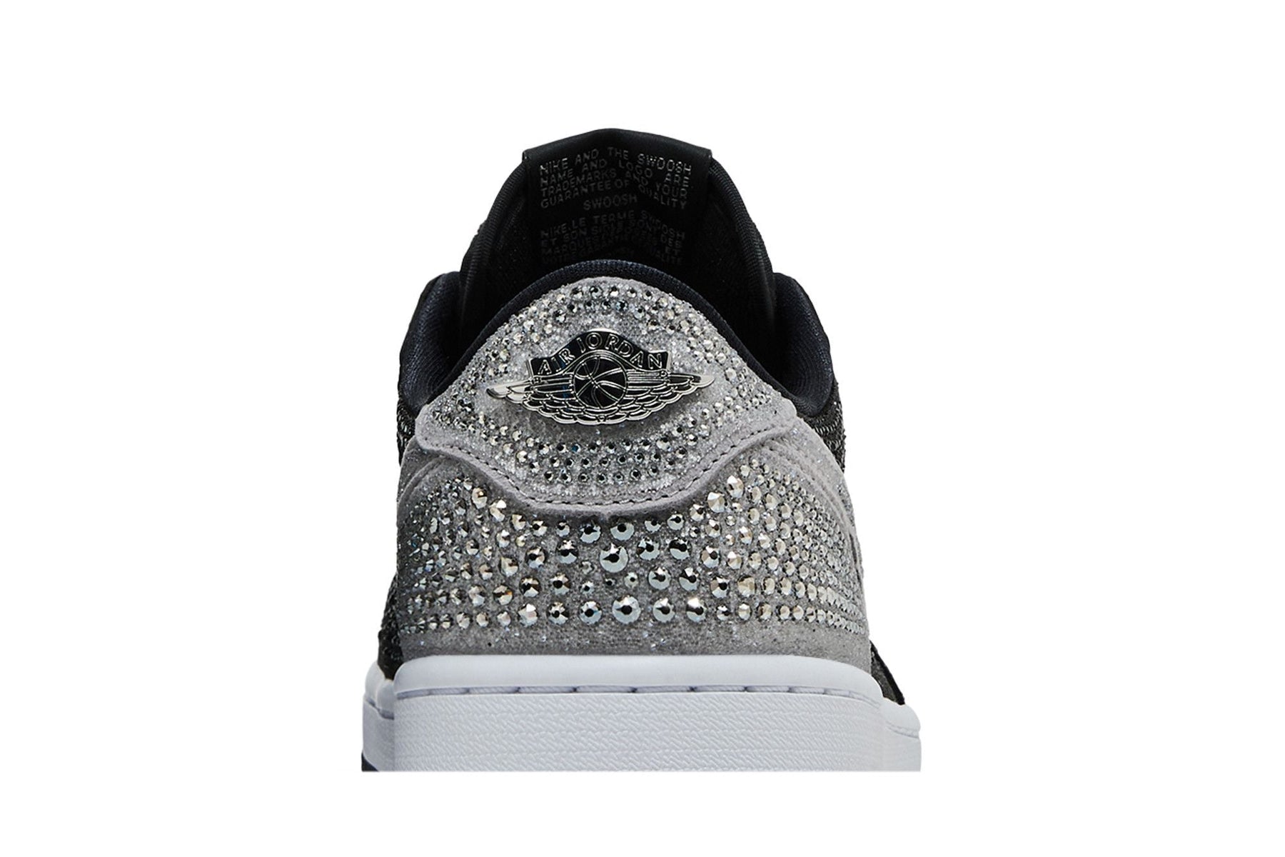 Tênis Swarovski x Air Jordan 1 Retro Low OG 'Shadow' Cinza