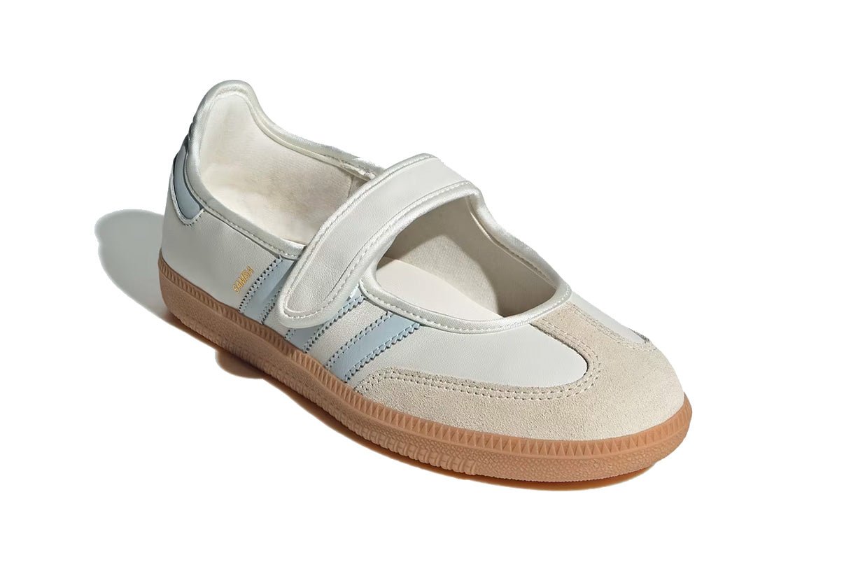 Tênis Adidas Samba Jane White Blue Gum Branco
