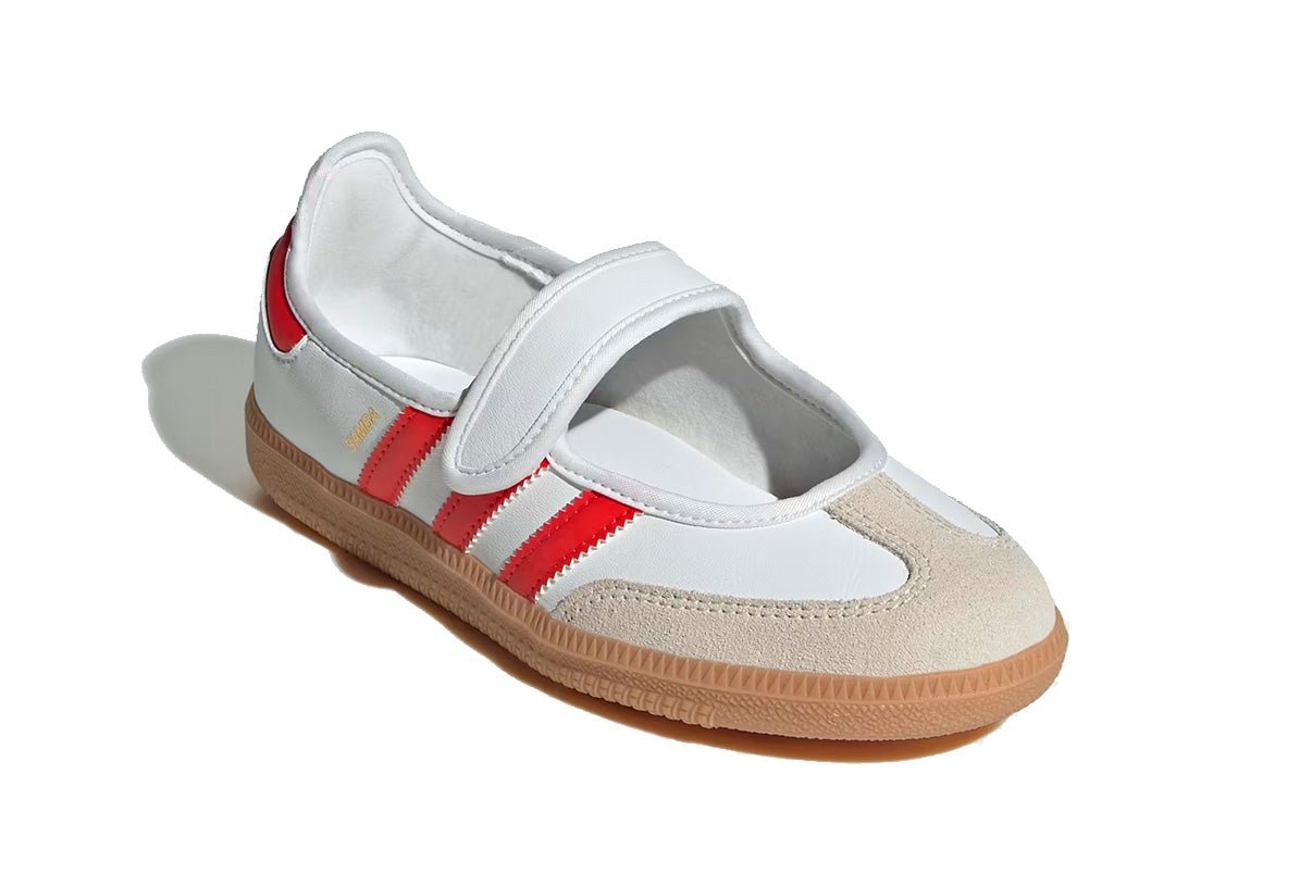 Tenis Adidas Samba Jane White Red Gum Branco