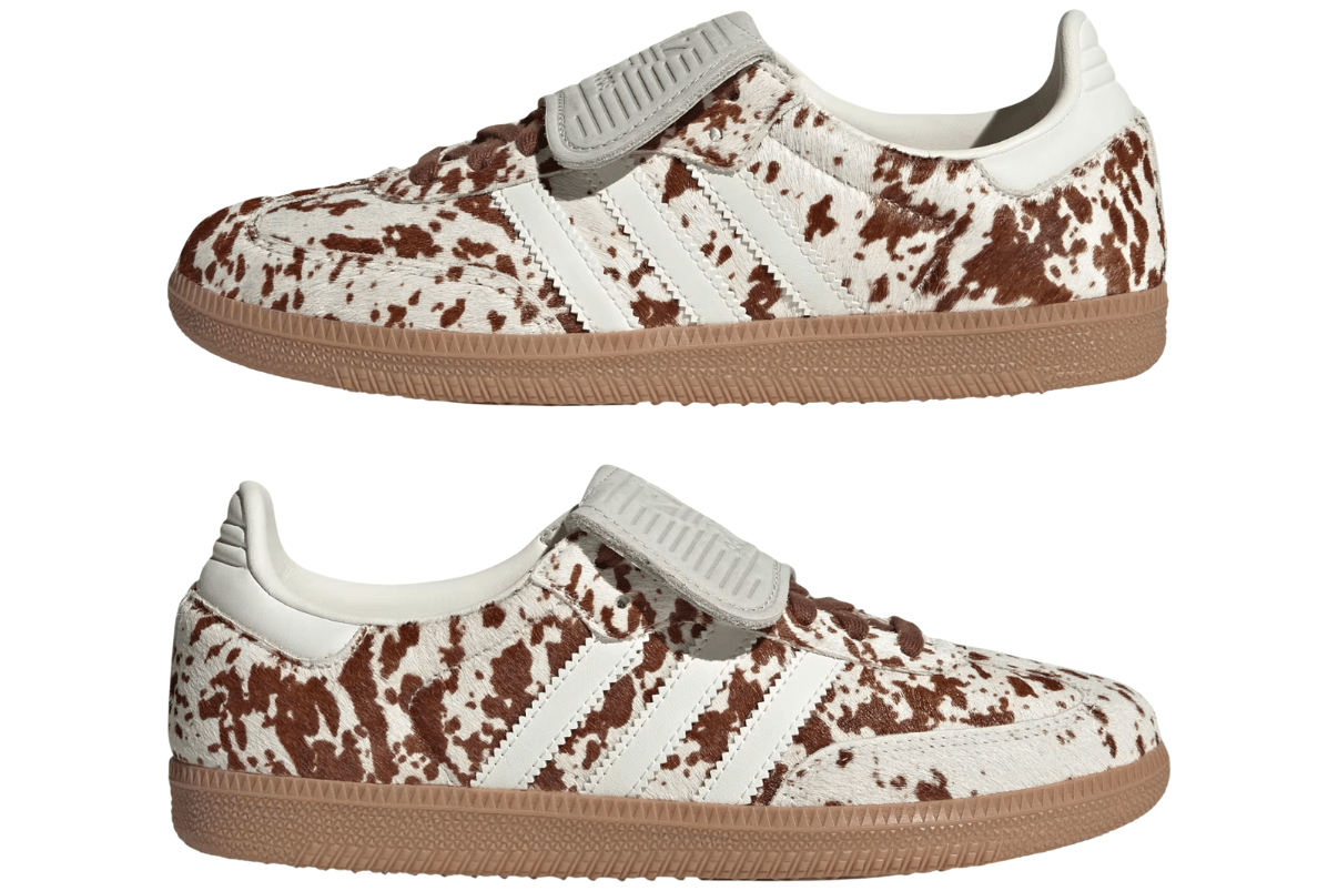 Tênis Adidas Samba LT Cow Print Brown White Marrom