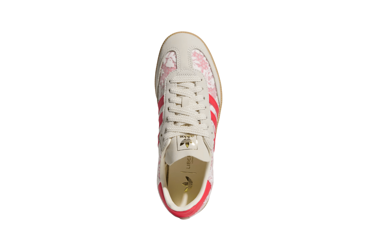 Tênis Adidas Samba OG Liberty London Better Scarlet Branco