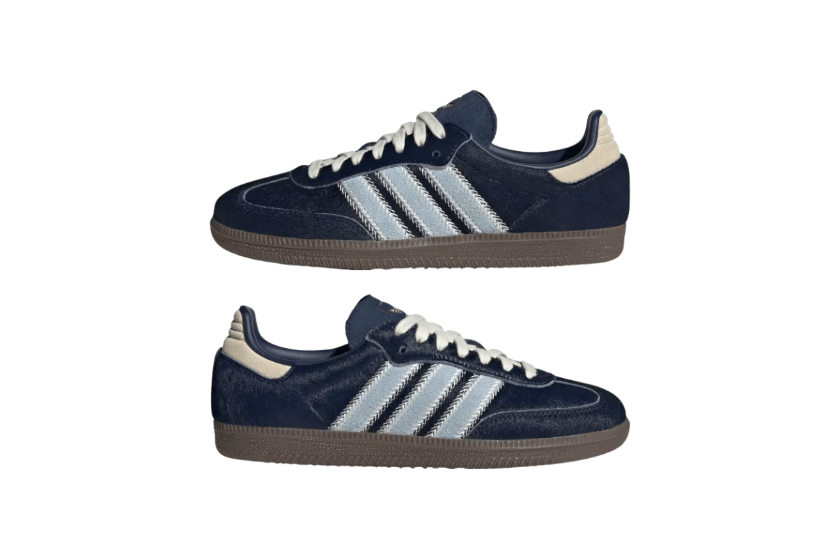 Tênis Adidas Samba OG 'Pony Hair Pack - Night Indigo Clear Sky' Azul Marinho