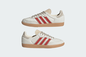 Tênis Adidas Samba OG Pony Hair Wonder Beige Better Scarlet Branco