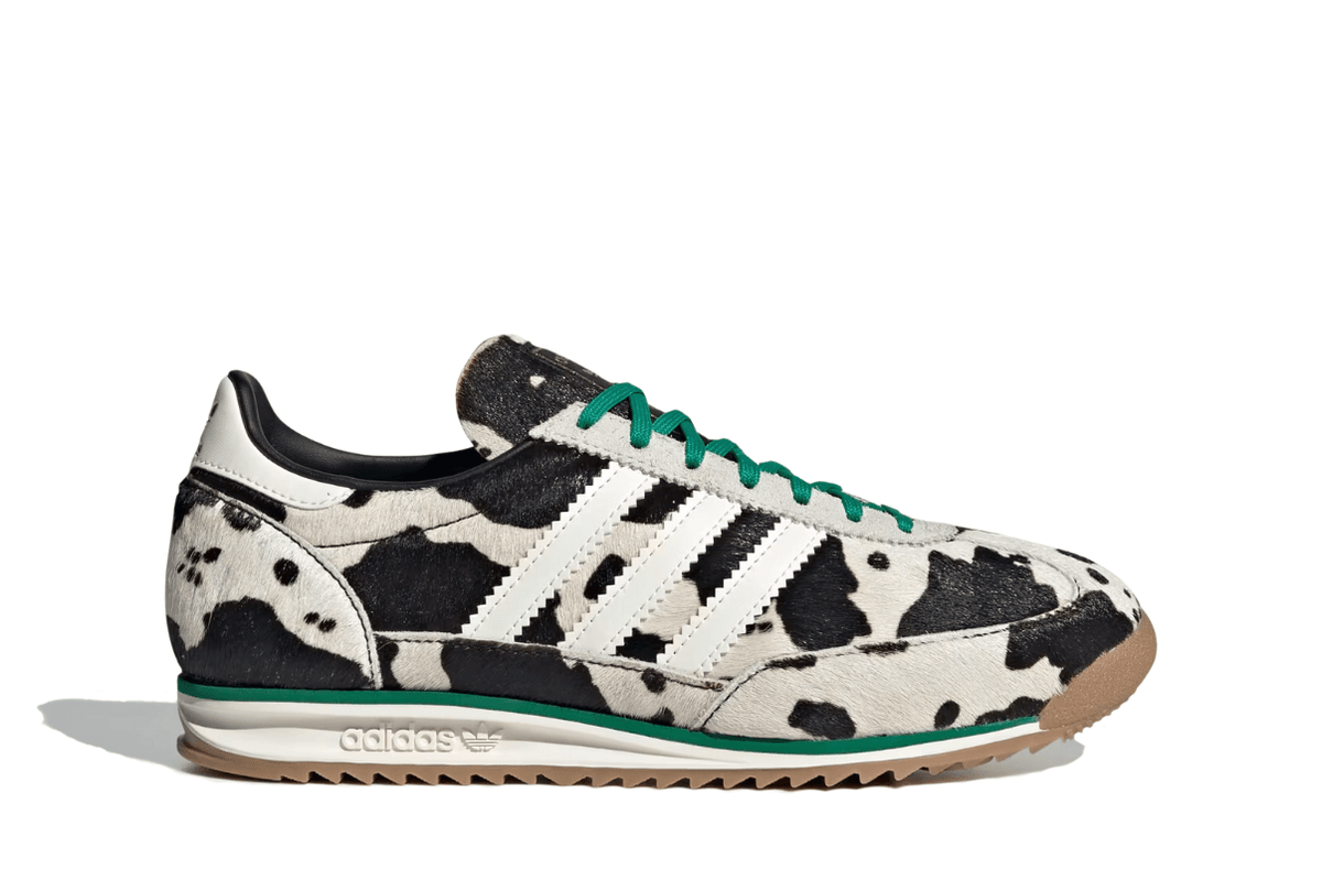 Tênis Adidas SL 72 Og Court Green Cow Print Bege