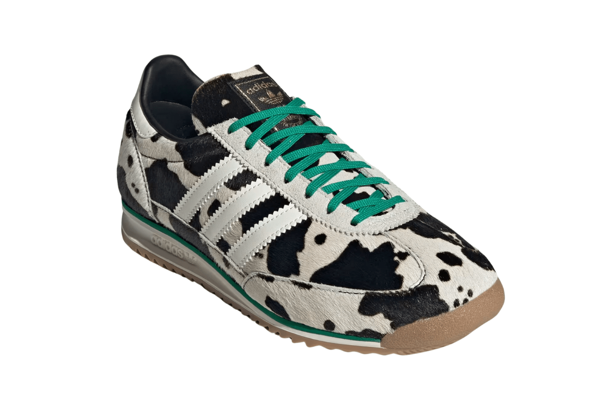 Tênis Adidas SL 72 Og Court Green Cow Print Bege