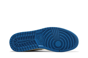 Tênis Air Jordan 1 Retro High Fragment Design x Travis Scott Couro Branco Azul