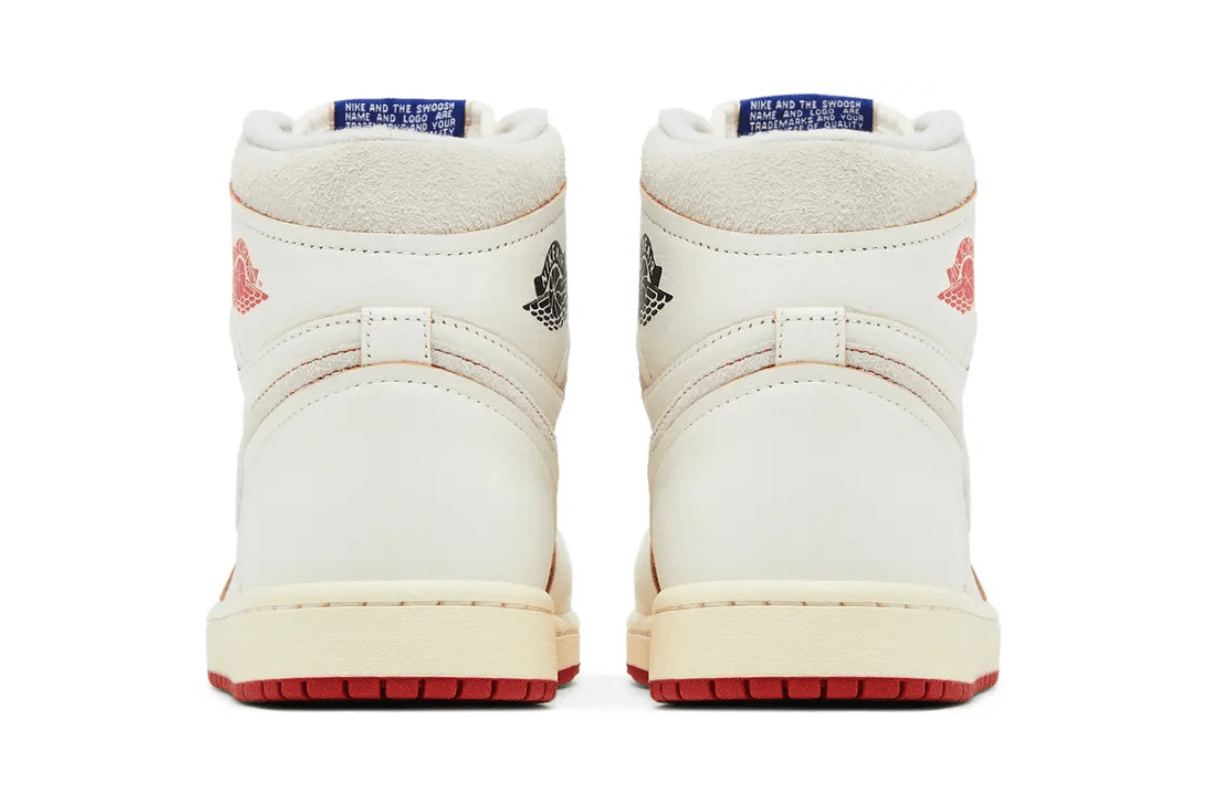 Tênis Air Jordan 1 Retro High Rare Air Sail Cinnabar Bege