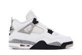 Tênis Air Jordan 4 Retro OG Nike White Cement Couro Branco