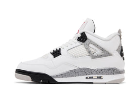 Tênis Air Jordan 4 Retro OG Nike White Cement Couro Branco