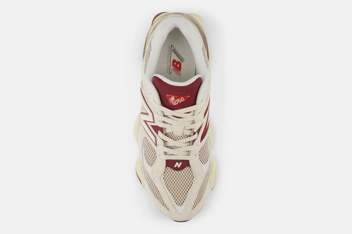 Tênis New Balance 9060 'Linen Burgundy' Bege