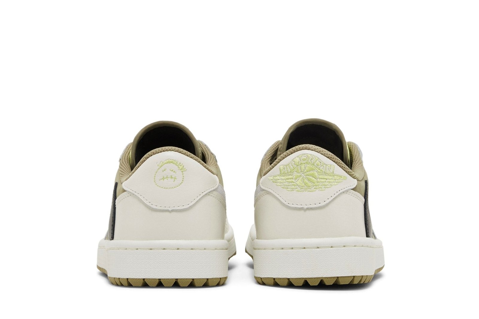 Tênis Travis Scott x Air Jordan 1 Low Golf Neutral Olive Verde